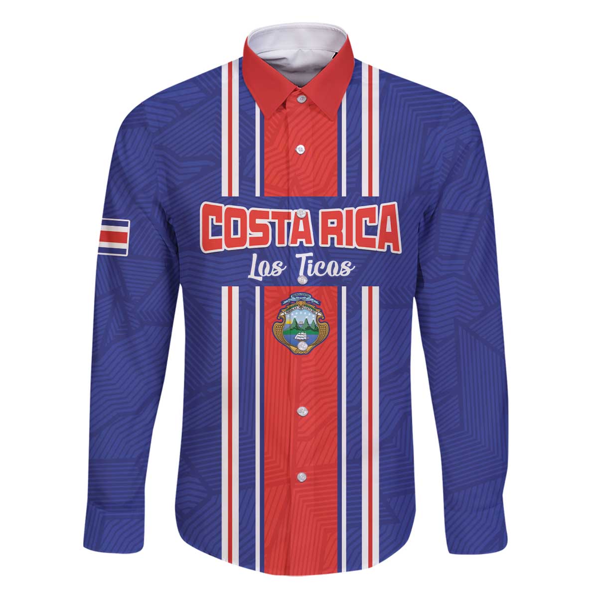 Custom Costa Rica Football Family Matching Off The Shoulder Long Sleeve Dress and Hawaiian Shirt Vamos Ticos!