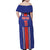 Custom Costa Rica Football Family Matching Off Shoulder Maxi Dress and Hawaiian Shirt Vamos Ticos!
