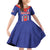 Custom Costa Rica Football Family Matching Off Shoulder Short Dress and Hawaiian Shirt Vamos Ticos!