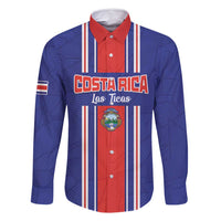 Custom Costa Rica Football Family Matching Off Shoulder Short Dress and Hawaiian Shirt Vamos Ticos!