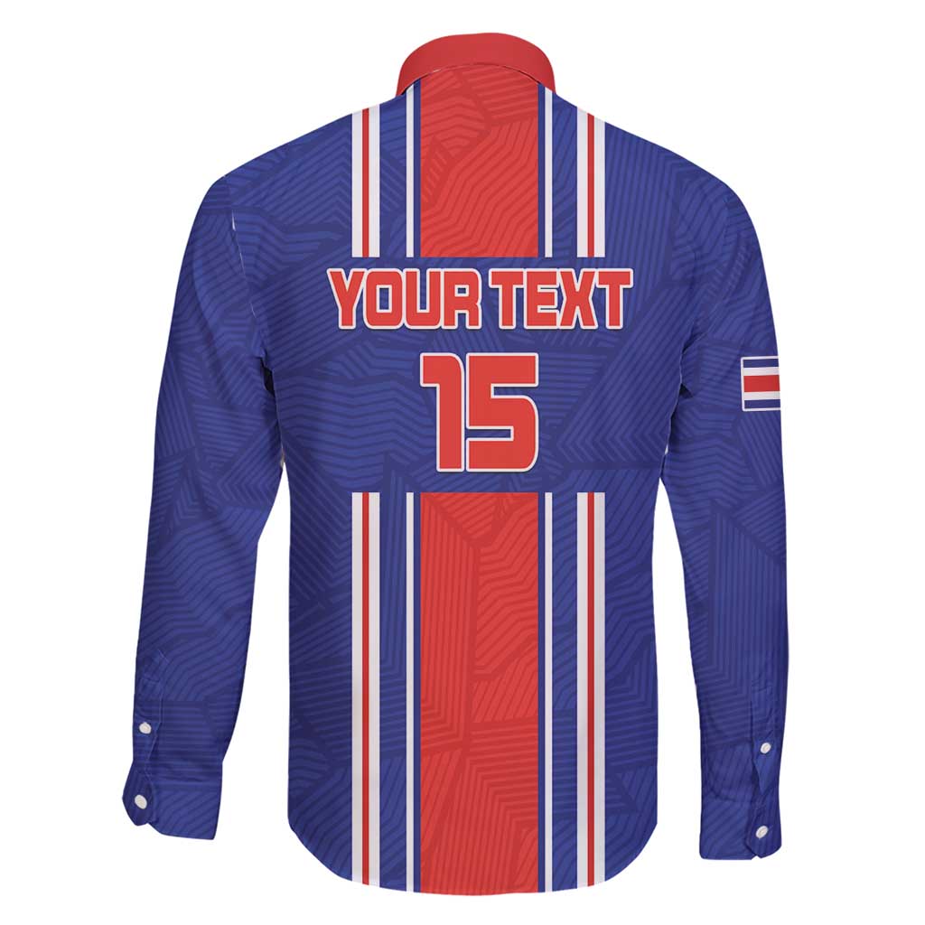 Custom Costa Rica Football Family Matching Short Sleeve Bodycon Dress and Hawaiian Shirt Vamos Ticos!