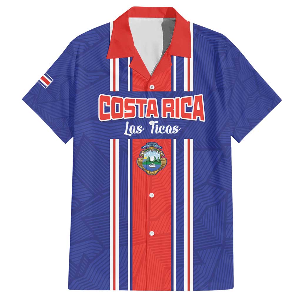 Custom Costa Rica Football Hawaiian Shirt Vamos Ticos!
