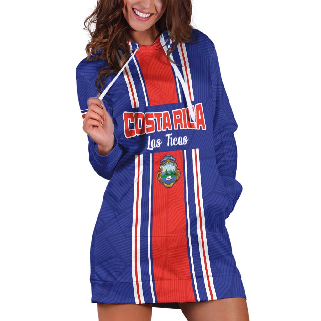 Custom Costa Rica Football Hoodie Dress Vamos Ticos!