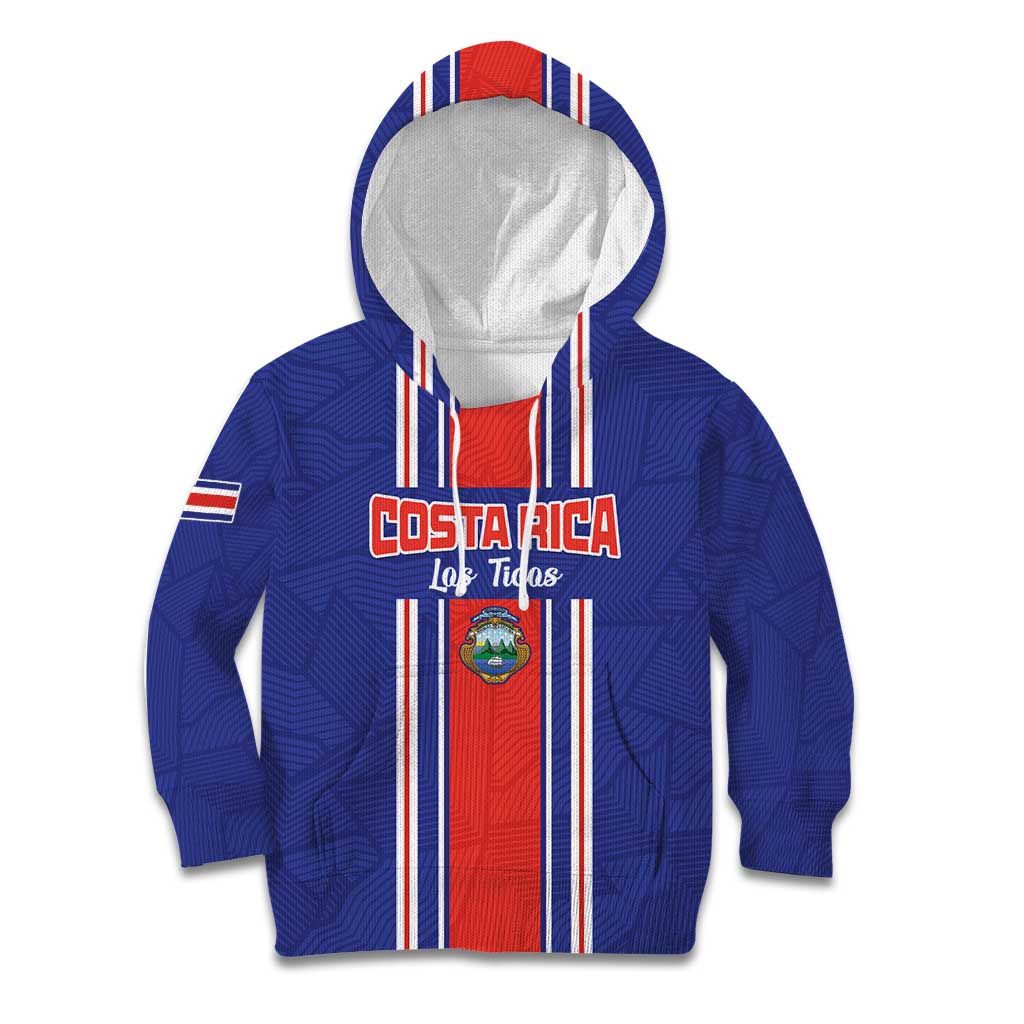 Custom Costa Rica Football Kid Hoodie Vamos Ticos!
