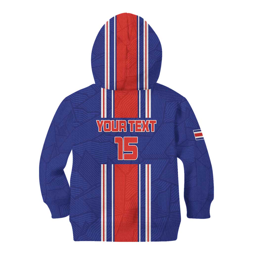 Custom Costa Rica Football Kid Hoodie Vamos Ticos!