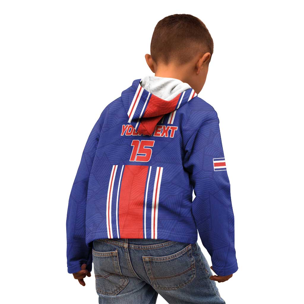 Custom Costa Rica Football Kid Hoodie Vamos Ticos!