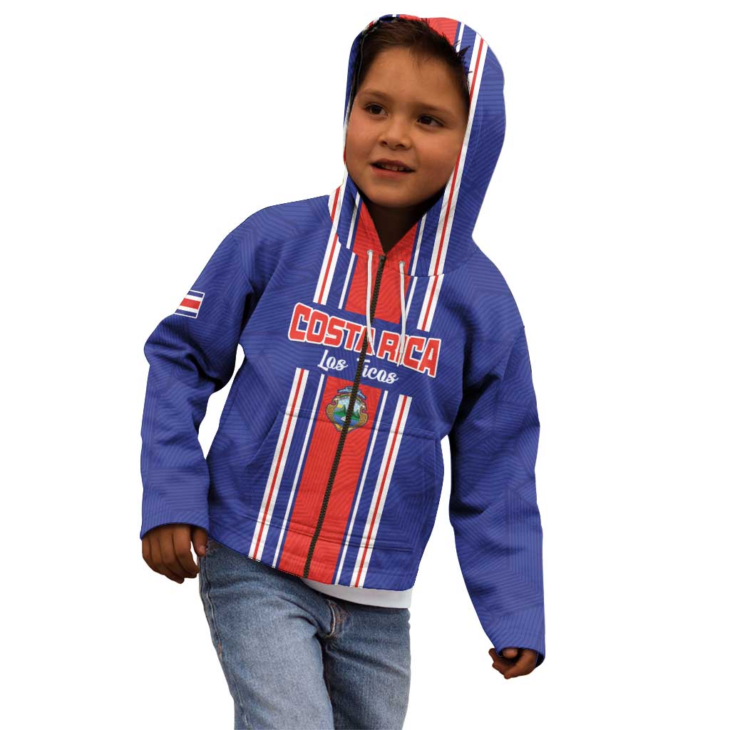 Custom Costa Rica Football Kid Hoodie Vamos Ticos!