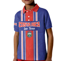 Custom Costa Rica Football Kid Polo Shirt Vamos Ticos!