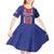 Custom Costa Rica Football Kid Short Sleeve Dress Vamos Ticos!