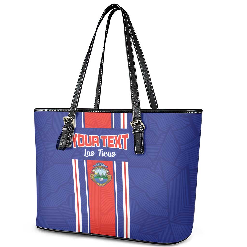 Custom Costa Rica Football Leather Tote Bag Vamos Ticos!