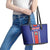 Custom Costa Rica Football Leather Tote Bag Vamos Ticos!