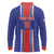 Custom Costa Rica Football Long Sleeve Polo Shirt Vamos Ticos!