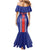 Custom Costa Rica Football Mermaid Dress Vamos Ticos!