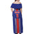 Custom Costa Rica Football Off Shoulder Maxi Dress Vamos Ticos!