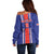 Custom Costa Rica Football Off Shoulder Sweater Vamos Ticos!