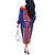 Custom Costa Rica Football Off The Shoulder Long Sleeve Dress Vamos Ticos!