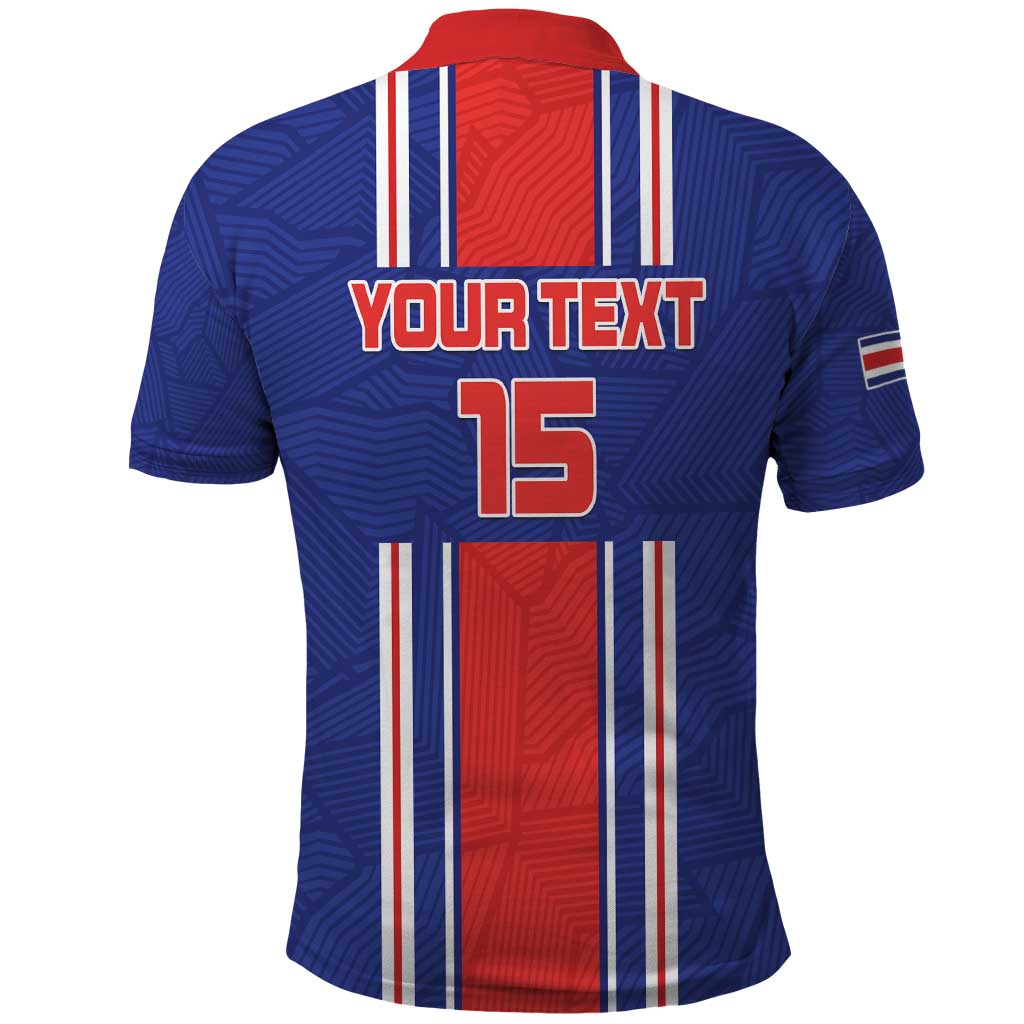 Custom Costa Rica Football Polo Shirt Vamos Ticos!
