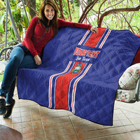 Custom Costa Rica Football Quilt Vamos Ticos!