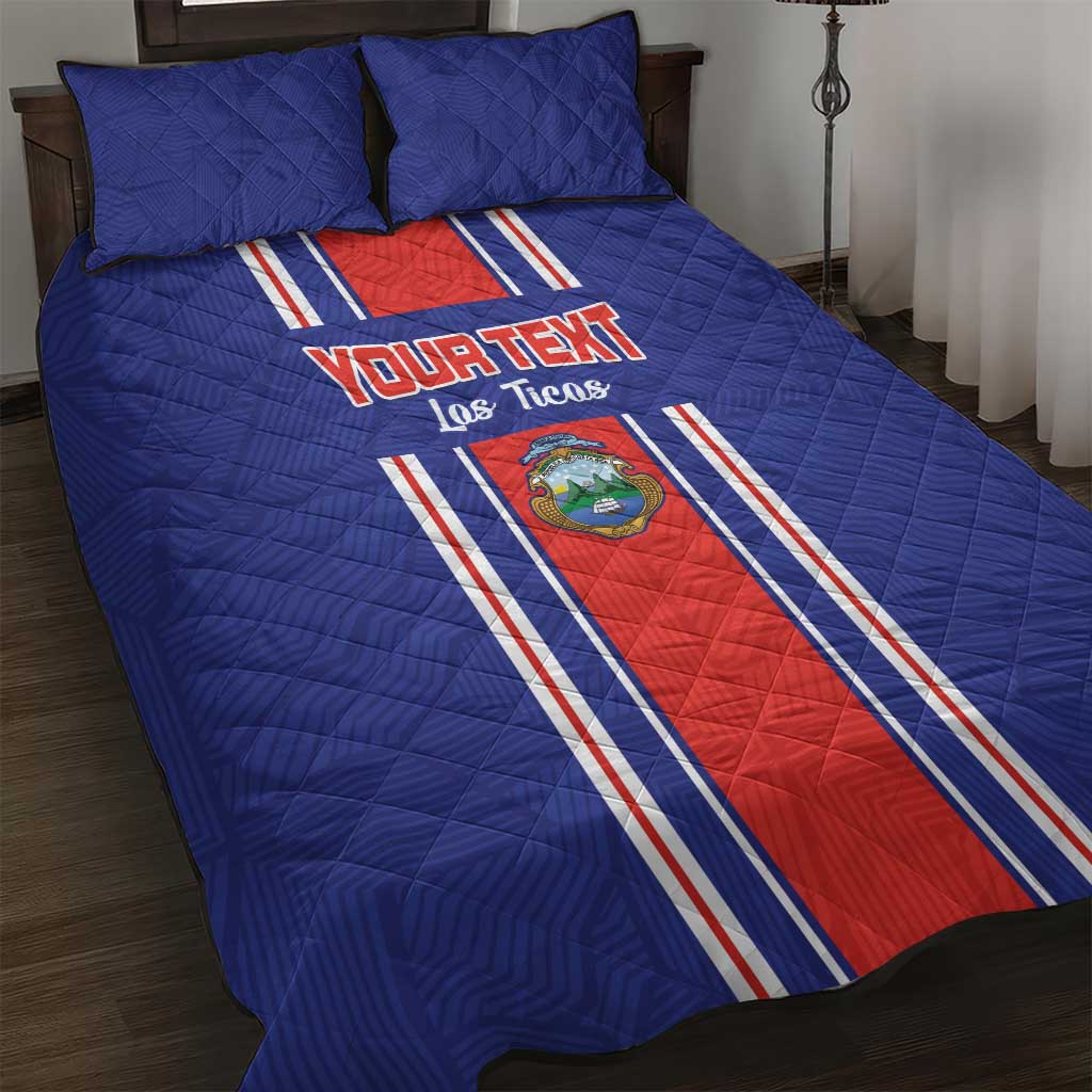 Custom Costa Rica Football Quilt Bed Set Vamos Ticos!