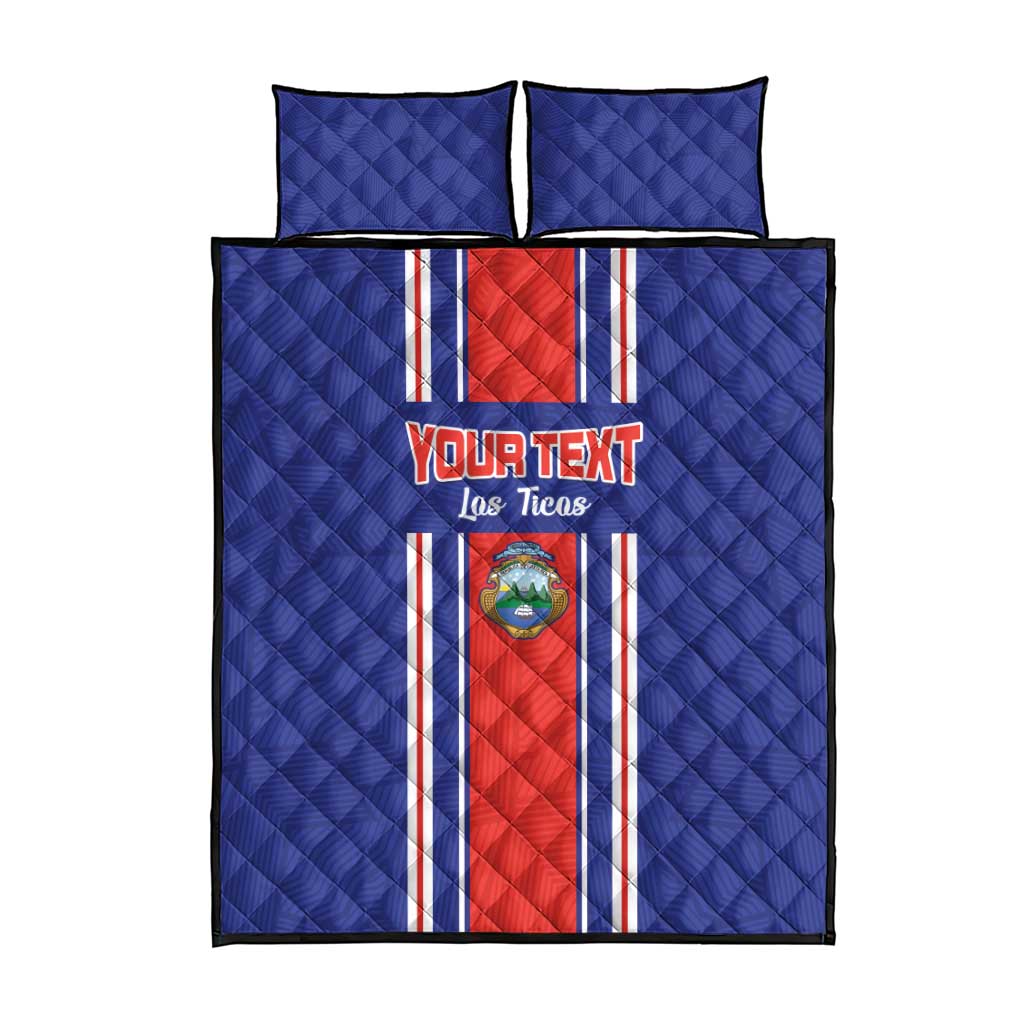 Custom Costa Rica Football Quilt Bed Set Vamos Ticos!