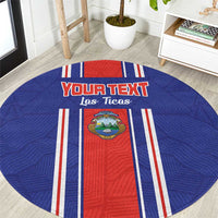 Custom Costa Rica Football Round Carpet Vamos Ticos!