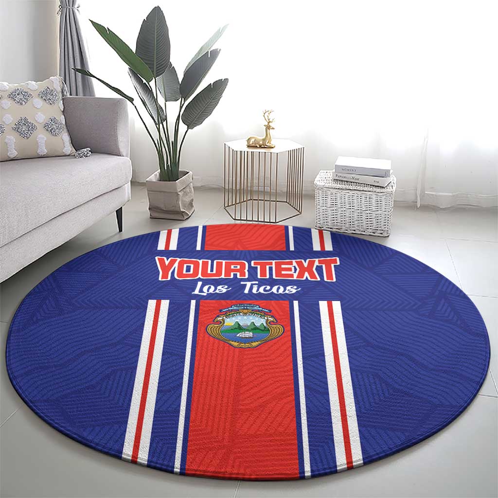 Custom Costa Rica Football Round Carpet Vamos Ticos!