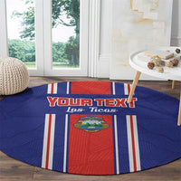 Custom Costa Rica Football Round Carpet Vamos Ticos!