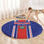 Custom Costa Rica Football Round Carpet Vamos Ticos!