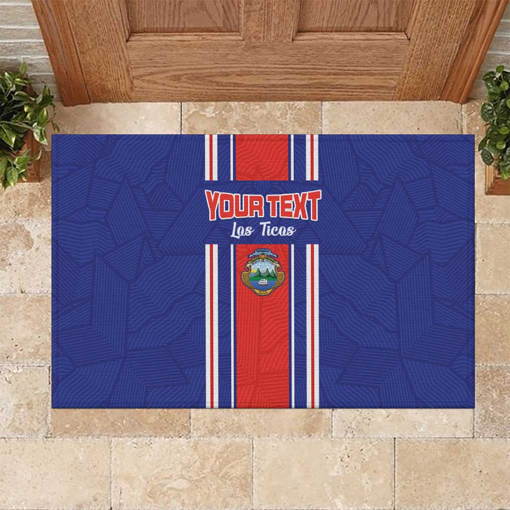 Custom Costa Rica Football Rubber Doormat Vamos Ticos!
