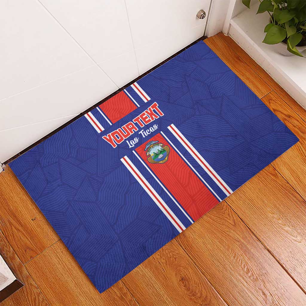 Custom Costa Rica Football Rubber Doormat Vamos Ticos!