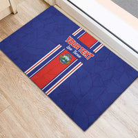 Custom Costa Rica Football Rubber Doormat Vamos Ticos!