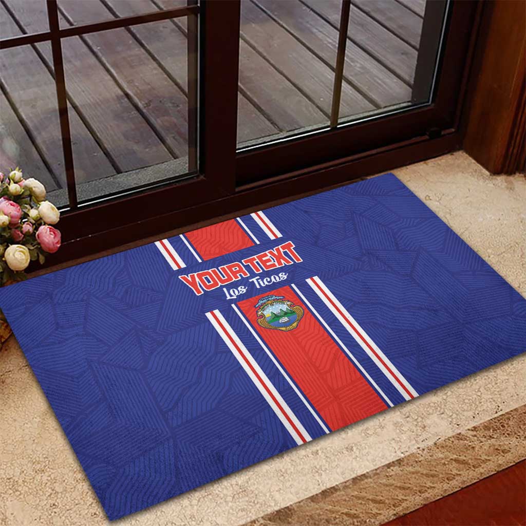 Custom Costa Rica Football Rubber Doormat Vamos Ticos!