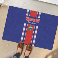 Custom Costa Rica Football Rubber Doormat Vamos Ticos!