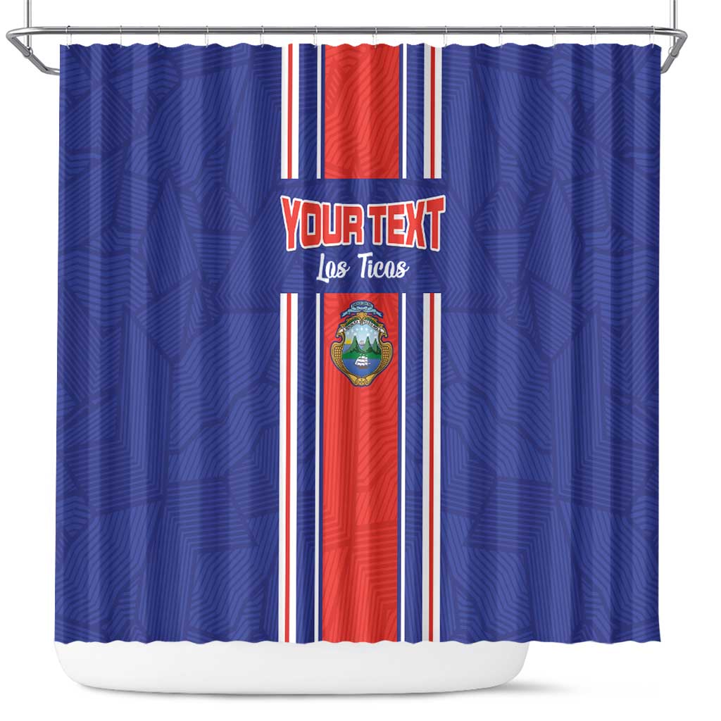 Custom Costa Rica Football Shower Curtain Vamos Ticos!