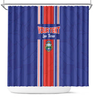 Custom Costa Rica Football Shower Curtain Vamos Ticos!