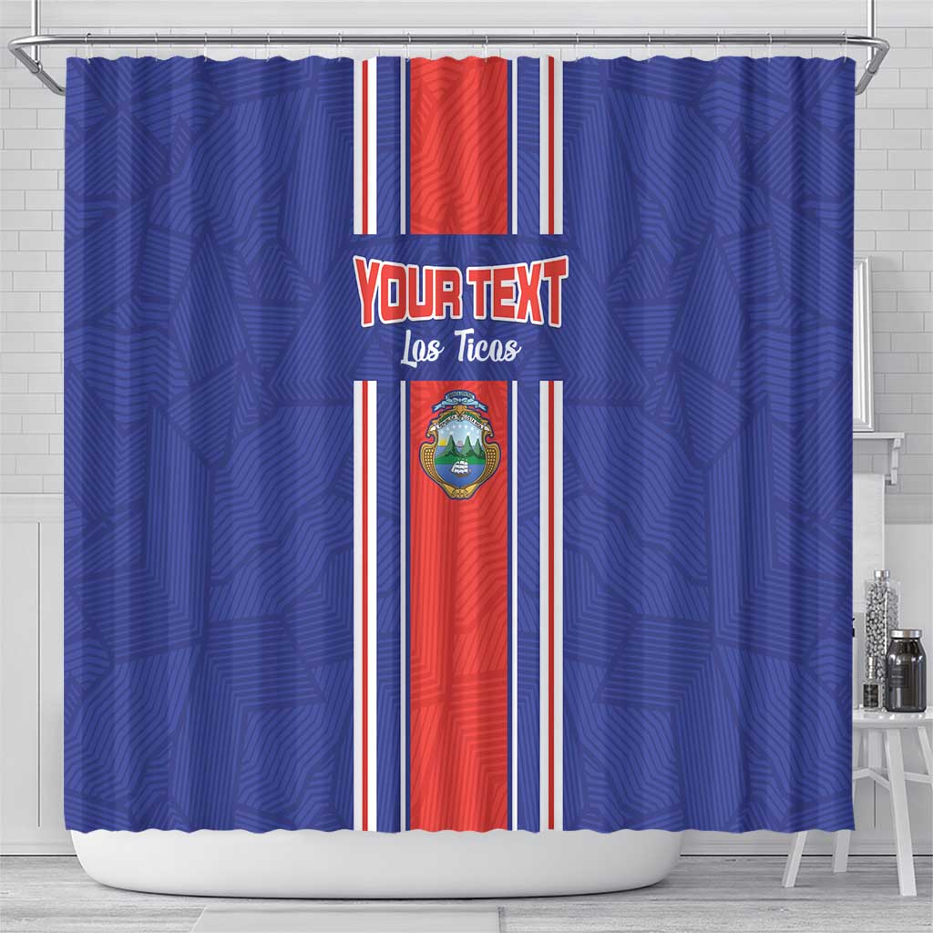 Custom Costa Rica Football Shower Curtain Vamos Ticos!