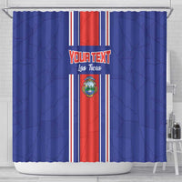 Custom Costa Rica Football Shower Curtain Vamos Ticos!