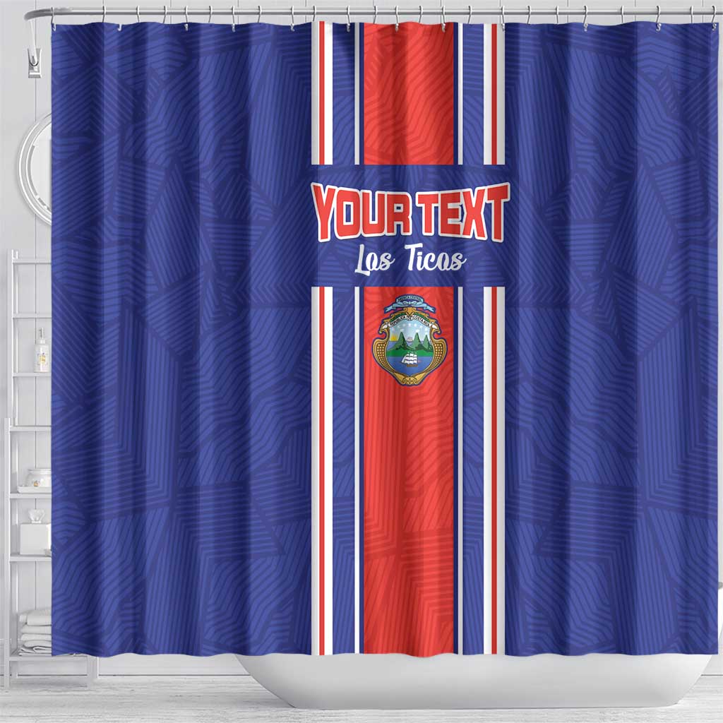 Custom Costa Rica Football Shower Curtain Vamos Ticos!