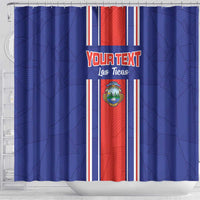 Custom Costa Rica Football Shower Curtain Vamos Ticos!