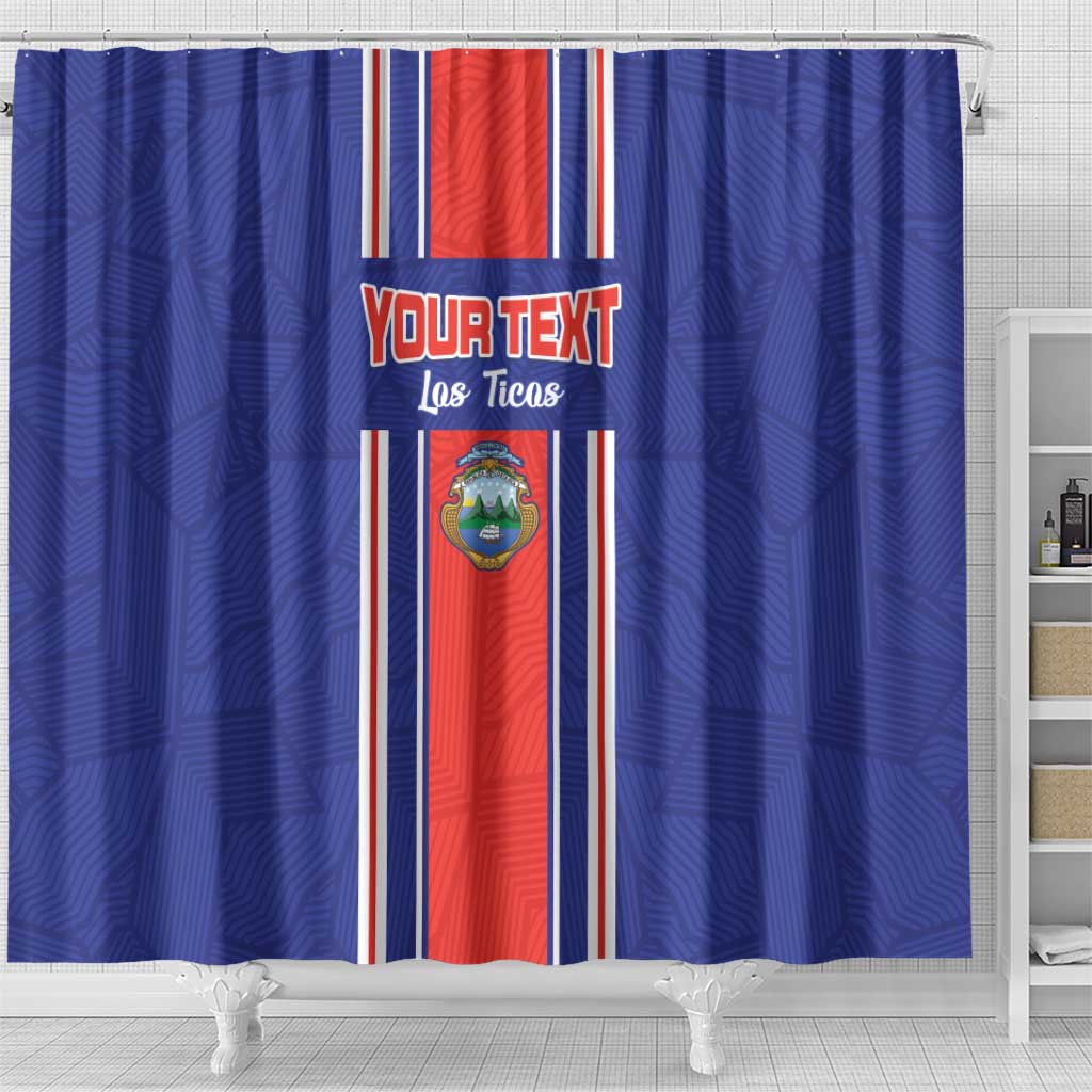 Custom Costa Rica Football Shower Curtain Vamos Ticos!