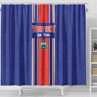 Custom Costa Rica Football Shower Curtain Vamos Ticos!