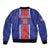 Custom Costa Rica Football Sleeve Zip Bomber Jacket Vamos Ticos!