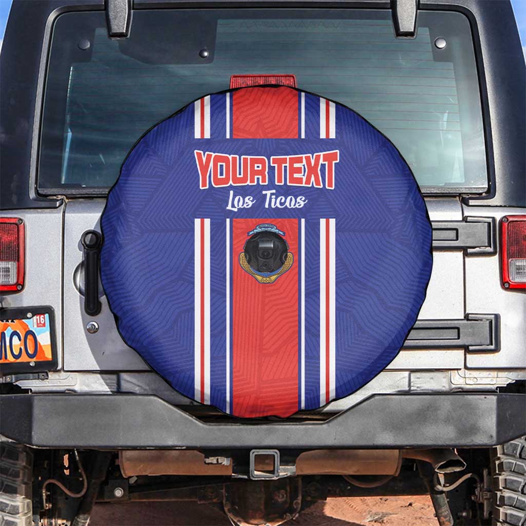 Custom Costa Rica Football Spare Tire Cover Vamos Ticos!