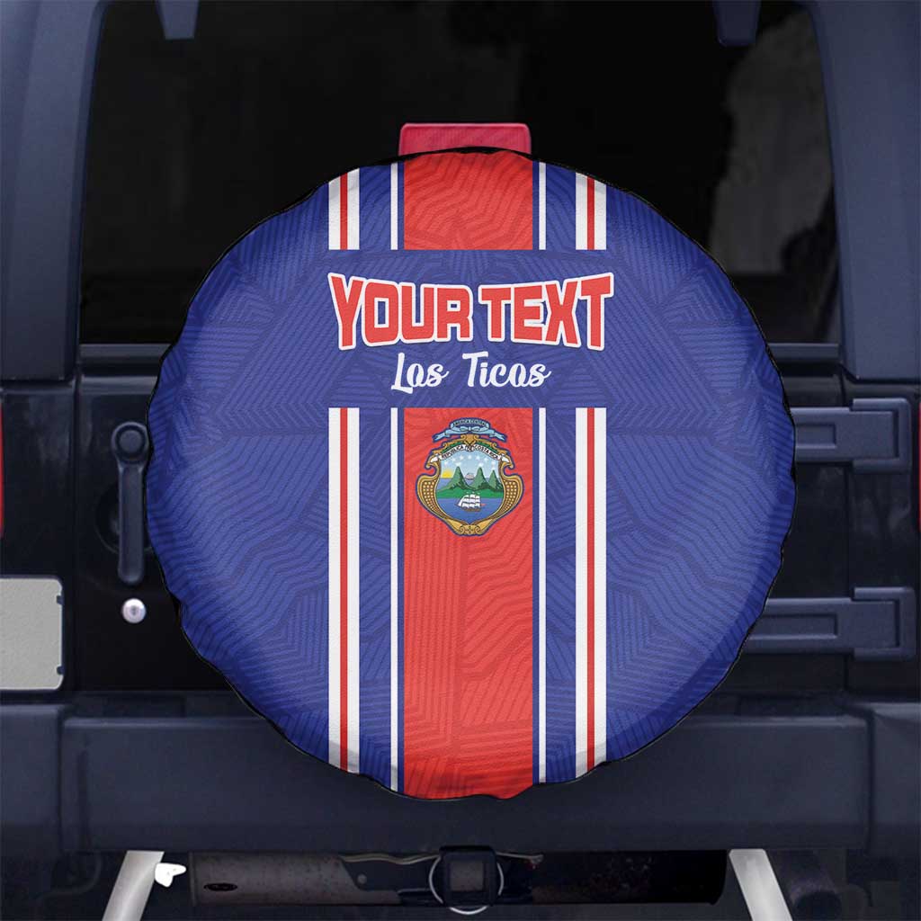 Custom Costa Rica Football Spare Tire Cover Vamos Ticos!