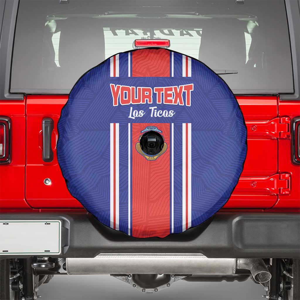 Custom Costa Rica Football Spare Tire Cover Vamos Ticos!