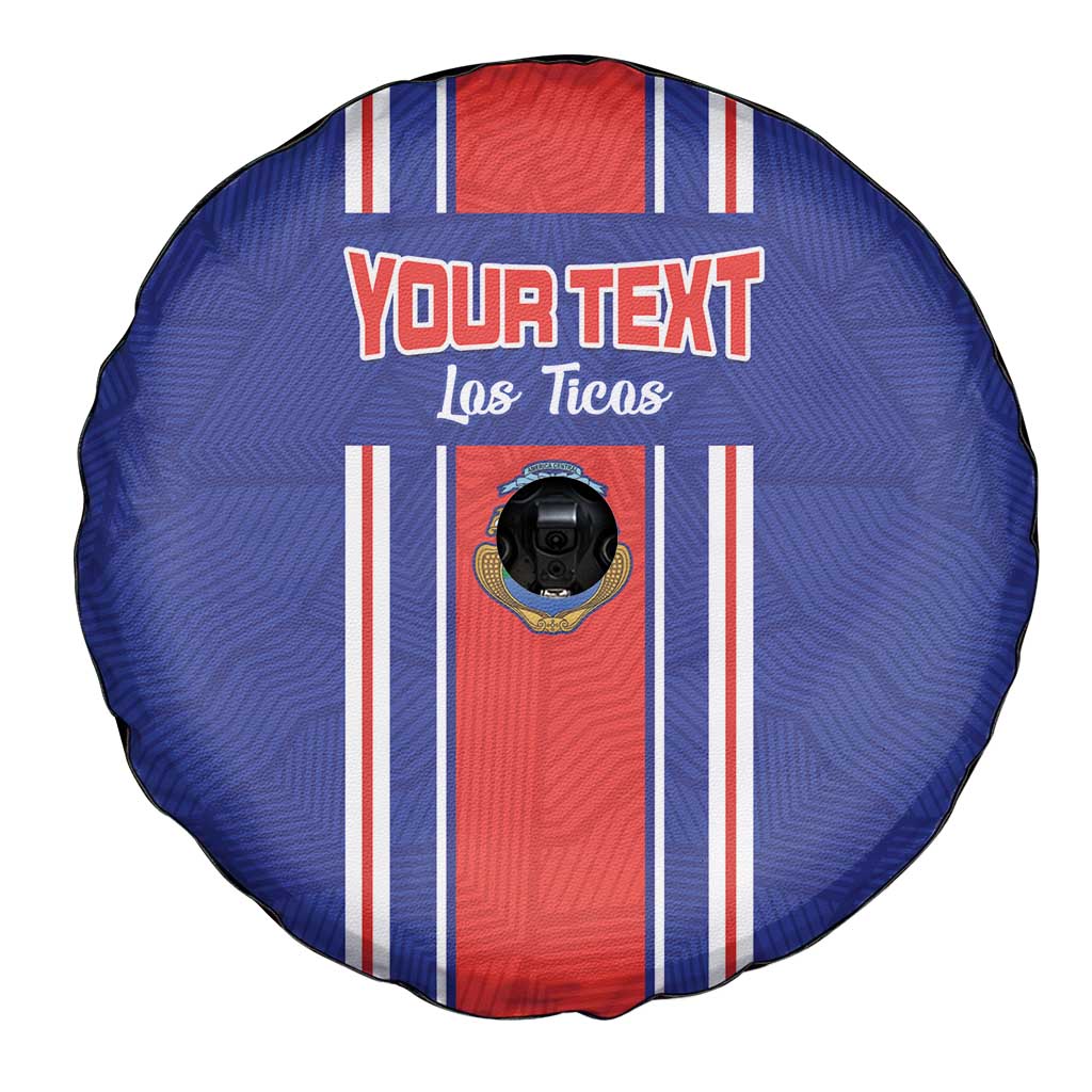 Custom Costa Rica Football Spare Tire Cover Vamos Ticos!