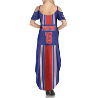 Custom Costa Rica Football Summer Maxi Dress Vamos Ticos!