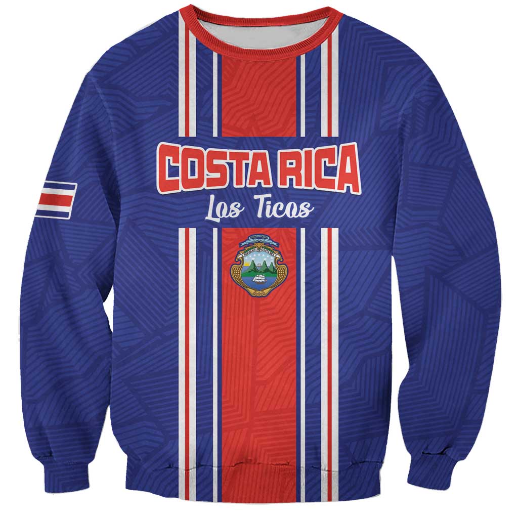 Custom Costa Rica Football Sweatshirt Vamos Ticos!