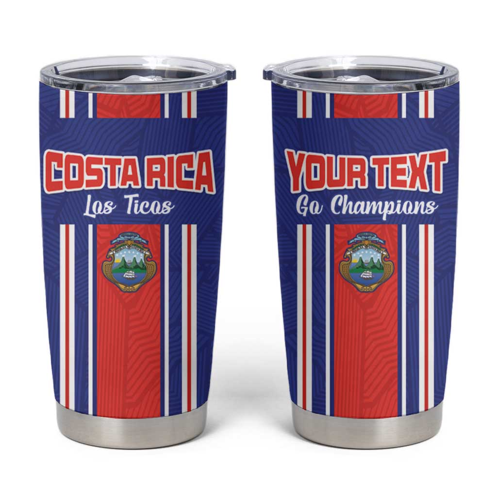 Custom Costa Rica Football Tumbler Cup Vamos Ticos!