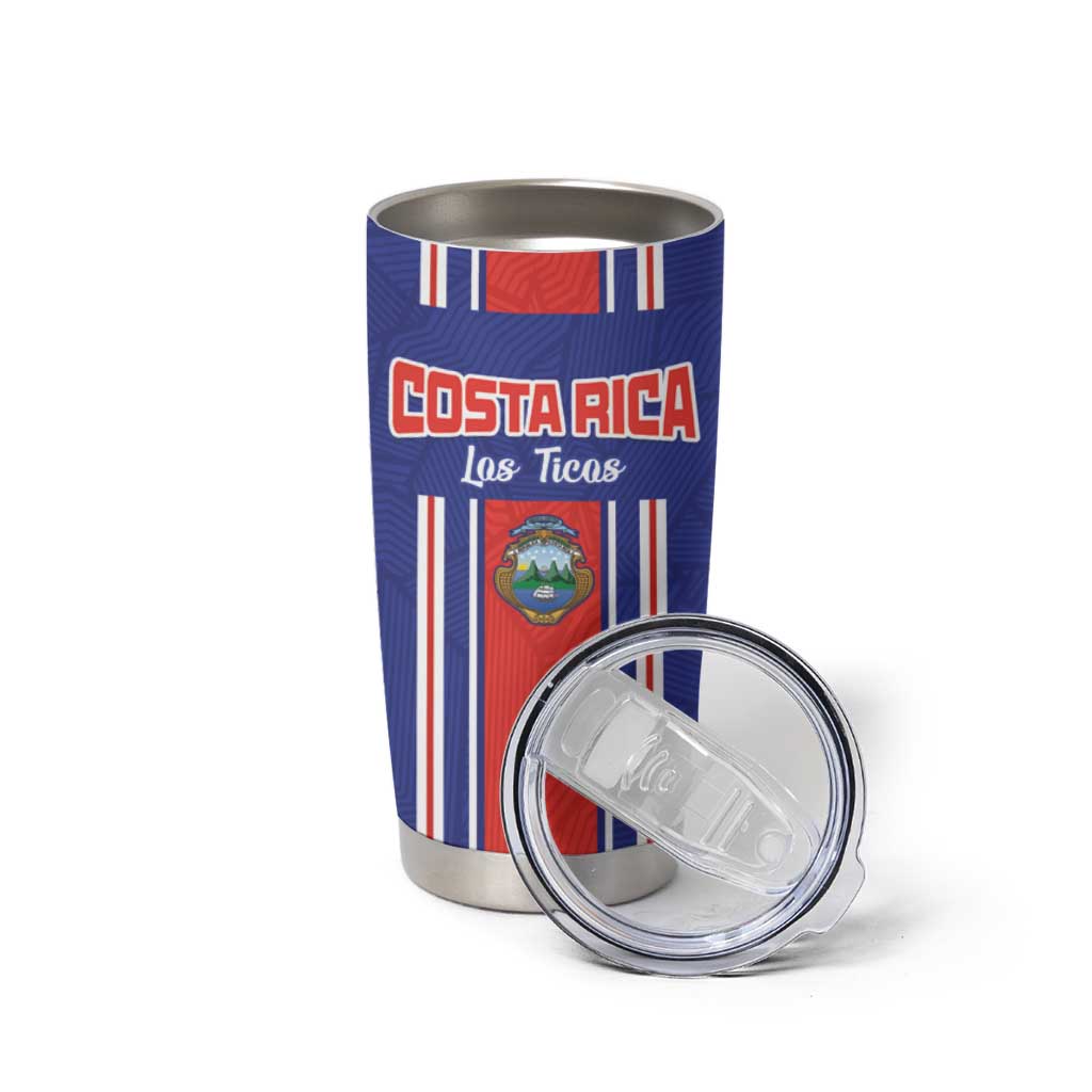 Custom Costa Rica Football Tumbler Cup Vamos Ticos!